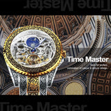 NEW - Top Brand Luxury Engraved Vintage Moon Phase Tourbillon Mechanical Skeleton Watch - The Jewellery Supermarket