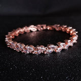 NEW - Gold Colour AAA+ Cubic Zirconia Trendy Leaves Quality Bracelets - The Jewellery Supermarket