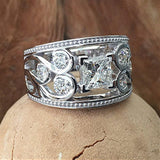 Excellent New Arrival Luxury Flower Design AAA+ Cubic Zirconia Diamonds Fashion Ring - The Jewellery Supermarket