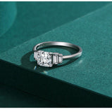 New Arrival Luxury Square Clear AAAA Quality Simulated Diamonds Fine Rings - The Jewellery Supermarket