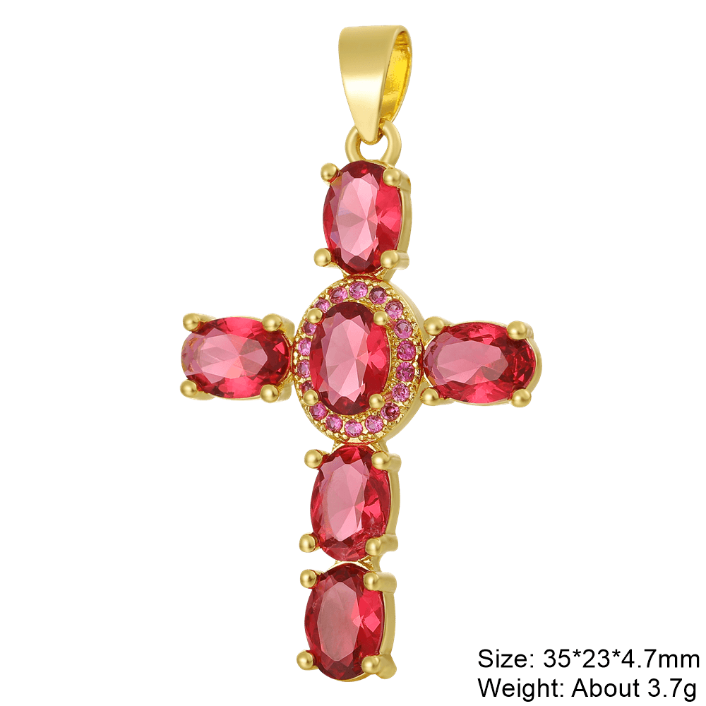 18K Real Gold Plated Creative Handmade Talisman Prayer Christian Cross Charms - Religious Pendant Jewellery - The Jewellery Supermarket