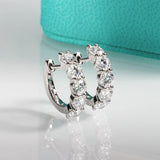 Dazzling 3cttw D Color ♥︎ High Quality Moissanite Diamonds ♥︎ Huggie Hoop Luxury Earrings - Fine Jewellery - The Jewellery Supermarket