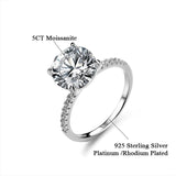 Dazzling 5CT Round Cut High Quality Moissanite Diamonds Bridal Rings Sets - Wedding Rings for Women - The Jewellery Supermarket