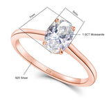 1 Carat Oval High Quality Moissanite Diamonds Engagement Ring For Women - Classic Wedding Jewellery - The Jewellery Supermarket