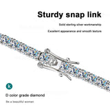 Sparkling Real D Colour VVS 4mm Moissanite Full High Quality Moissanite Diamonds Tennis Bracelet - Fine Jewellery - The Jewellery Supermarket