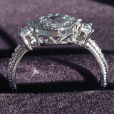 New Luxury Oval AAA+ Cubic Zirconia Diamonds Designer Engagement Ring - The Jewellery Supermarket
