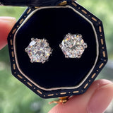 Impressive 2cttw D Color ♥︎ High Quality Moissanite Diamonds ♥︎ Lotus Flower Stud Earrings - Fine Jewellery - The Jewellery Supermarket