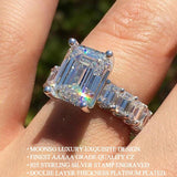 Adorable New Luxury Princess Cut Designer AAA+ Cubic Zirconia Diamonds Fashion Ring - The Jewellery Supermarket