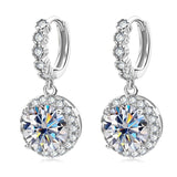 Excellent D Colour ♥︎ High Quality Moissanite Diamonds ♥︎ 1ct, 2ct, 3ct Hoop Drop Dangle Earrings - The Jewellery Supermarket