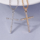 Luxury Crystal Religious Jesus Cross Necklaces - Crucifix for Women Men Fashion Party Jewellery - The Jewellery Supermarket