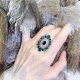 NEW Boho Luxury Fashion Retro AAA+ Quality Zirconia Diamonds Ball Jewelry Ring - The Jewellery Supermarket