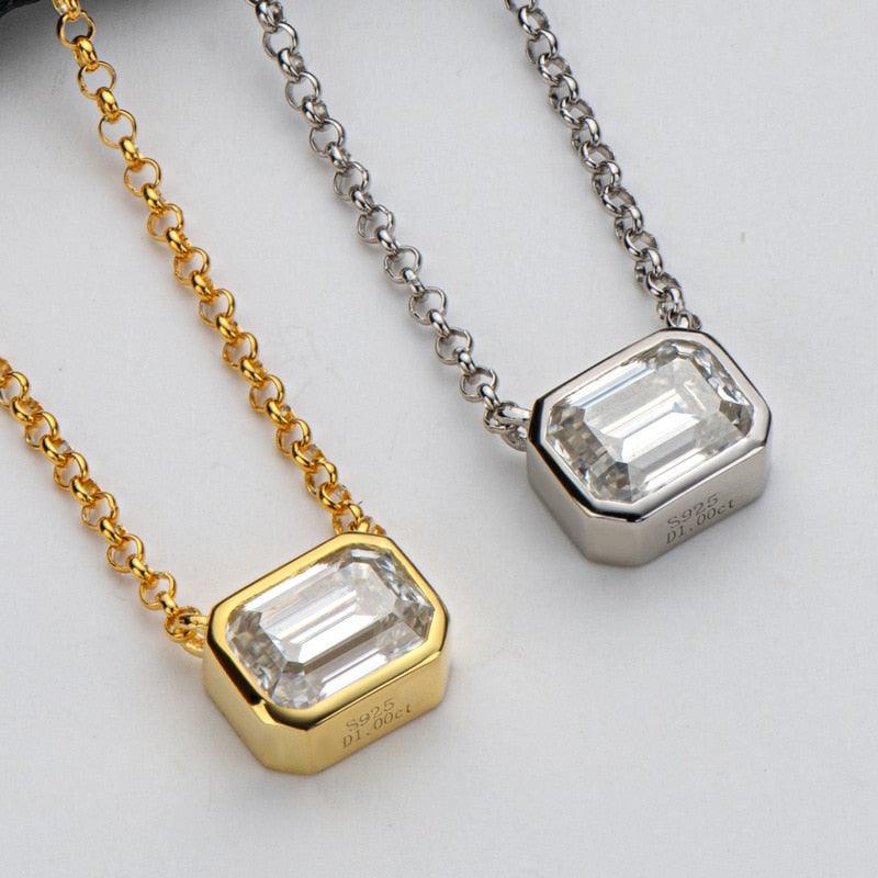 Sparkling Real 1Ct D Color High Quality Moissanite Diamonds Pendant Necklace - Luxury Jewellery - The Jewellery Supermarket