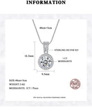 Exceptional 1 Carat VVS D Colour Round Cut High Quality Moissanite Diamonds Necklace Luxury Jewellery - The Jewellery Supermarket