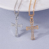 Luxury Crystal Religious Jesus Cross Necklaces - Crucifix for Women Men Fashion Party Jewellery - The Jewellery Supermarket