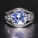 QUALITY RINGS New Luxury Halo Designer AAA+ Cubic Zirconia Diamonds Engagement Ring - The Jewellery Supermarket