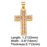 Popular Multiple Color Christian Cross Pendant for Necklace - Gold Colour AAA CZ Crystals Crucifix Jewellery - The Jewellery Supermarket