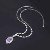 NEW ARRIVAL - Charming Lab Amethyst Gemstone Lab Diamond Silver 925 Wedding Jewelry Sets for Women - The Jewellery Supermarket