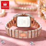 NEW Rose Gold, Silver Colour Bling Fashion Luxury Top Brand Simulated Diamonds Elegant Textured Ladies Watch - The Jewellery Supermarket