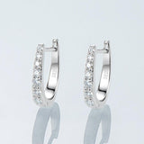 Attractive Real D Color ♥︎ High Quality Moissanite Diamonds ♥︎ Hoop Earrings - Fine Jewellery - The Jewellery Supermarket