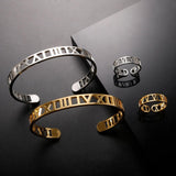 BEST SELLER New Design Hollow Roman Numerals Stainless Steel Jewellery Set for Women  - Fashion Jewellery - The Jewellery Supermarket