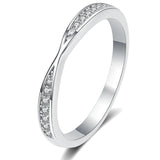 Excellent Round Excellent Cut 0.27 CT High Quality Moissanite Diamonds Half Eternity Stackable Ring - The Jewellery Supermarket