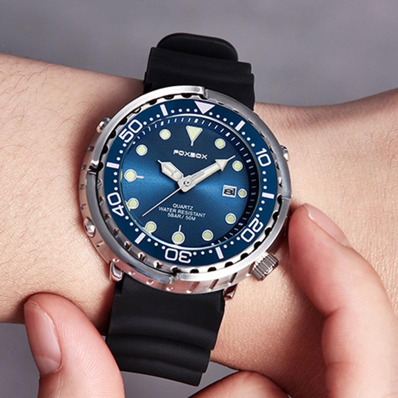 NEW MENS WATCHES - Top Brand Luxury Silicone Sport Quartz Date Clock Waterproof Chronograph Wristwatch - The Jewellery Supermarket
