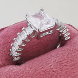 Adorable New Luxury Princess Cut Designer AAA+ Cubic Zirconia Diamonds Fashion Ring - The Jewellery Supermarket