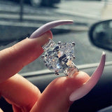 Glamorous New Luxury Pear Shape AAA+ Cubic Zirconia Diamond Fashion Ring - The Jewellery Supermarket