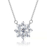 Terrific Flower Design 3ct High Quality Moissanite Diamonds Necklace Pendants - Luxury Jewellery