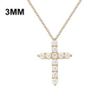 Remarkable High Quality Moissanite Diamonds Cross D 18K WGP Diamond Necklaces - Fine Religious Jewellery - The Jewellery Supermarket