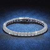 NEW ARRIVAL - Superb 3MM D VVS Moissanite Tennis Bracelet Passes Diamond Test Solid S925 Jewelry - The Jewellery Supermarket