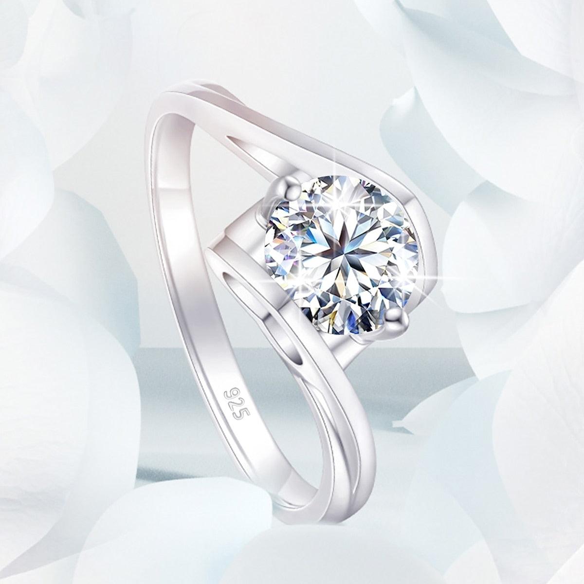 Beautiful Trendy High Quality Moissanite Diamonds Luxury Wedding Jewellery - Hypoallergenic Fine Ring - The Jewellery Supermarket