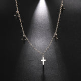Boho Cross Charm Necklace for Women - Popular Christian Necklace Chain Stainless Steel Jewellery - The Jewellery Supermarket