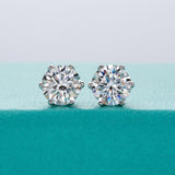 Striking 0.5ct/1ct D Color ♥︎ High Quality Moissanite Diamonds ♥︎ Stud Earrings - 18KGP Fine Jewellery - The Jewellery Supermarket