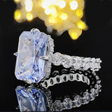Luxury Princess Cut AAA+ Cubic Zirconia designer Engagement Ring - The Jewellery Supermarket