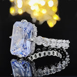 GREAT GIFTS - Dazzling Cushion Cut AAA+ Cubic Zirconia Ring - The Jewellery Supermarket