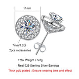 Stunning 2.4cttw D Color ♥︎ High Quality Moissanite Diamonds ♥︎ Vintage 18KGP Stud Earrings - Fine Jewellery - The Jewellery Supermarket