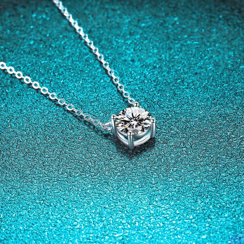 Super Shiny Round Cut 1ct High Quality Moissanite Diamonds Luxury Necklace - Fine Jewellery - The Jewellery Supermarket