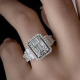 BEST GIFT IDEAS - Gorgeous Luxury Rectangle Engagement Ring - The Jewellery Supermarket