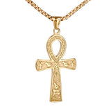 NEW Ancient Egyptian Ankh Cross Stainless 316L Steel Amulet Necklace For Men Women - The Jewellery Supermarket