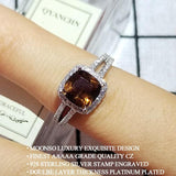NEW Brown Color Designer AAA+ Quality CZ Diamonds Engagement Wedding Promise Rings - The Jewellery Supermarket