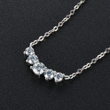 Impressive High Quality Moissanite Diamonds Trendy Smile 5 Stone Choker Necklace Jewellery - The Jewellery Supermarket