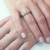 Dazzling New Luxury Heart Design AAA+ Cubic Zirconia Diamonds Fashion Ring - The Jewellery Supermarket