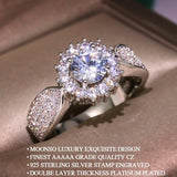 QUALITY RINGS Best Selling Luxury Round AAA+ Cubic Zirconia Diamonds Ring - The Jewellery Supermarket