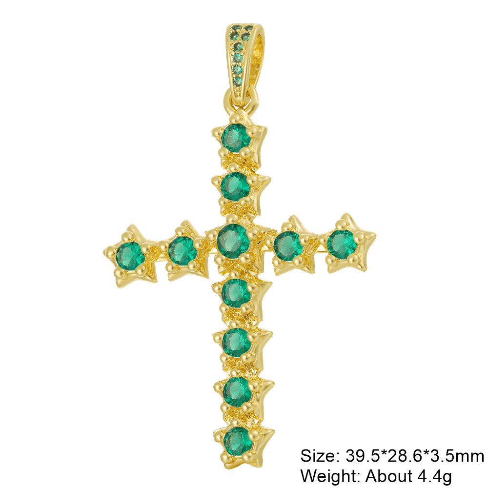 18K Real Gold Plated Creative Handmade Talisman Prayer Christian Cross Charms - Religious Pendant Jewellery - The Jewellery Supermarket
