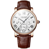 NEW ARRIVAL - Luxury Mens Watches Genuine Leather Strap Quartz Casual Watch - The Jewellery Supermarket