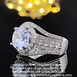 QUALITY RINGS New Luxury Halo Designer AAA+ Cubic Zirconia Diamonds Engagement Ring - The Jewellery Supermarket