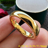 New Arrivals 2-8MM Domed Polished Tungsten Comfort Fit Men Women Wedding Rings - Popular Jewellery