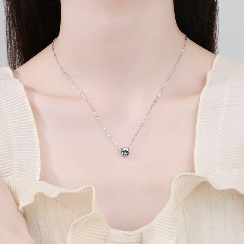 Super Shiny Round Cut 1ct High Quality Moissanite Diamonds Luxury Necklace - Fine Jewellery - The Jewellery Supermarket