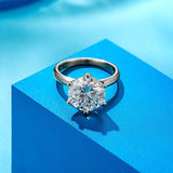 Fabulous 5.0ct High Quality Moissanite Diamonds 14K White Gold Plated Lab Diamond Ring - Fine Jewellery - The Jewellery Supermarket